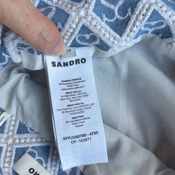 SANDRO Luxury Designer Fluted Hem Mini Skirt size 38 EU / US size 6 - Picture 7 of 12